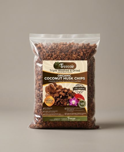 Treecoir Premium Organic Coconut Husk Chips – Triple Washed & Dried Growing Medium  6.5 L