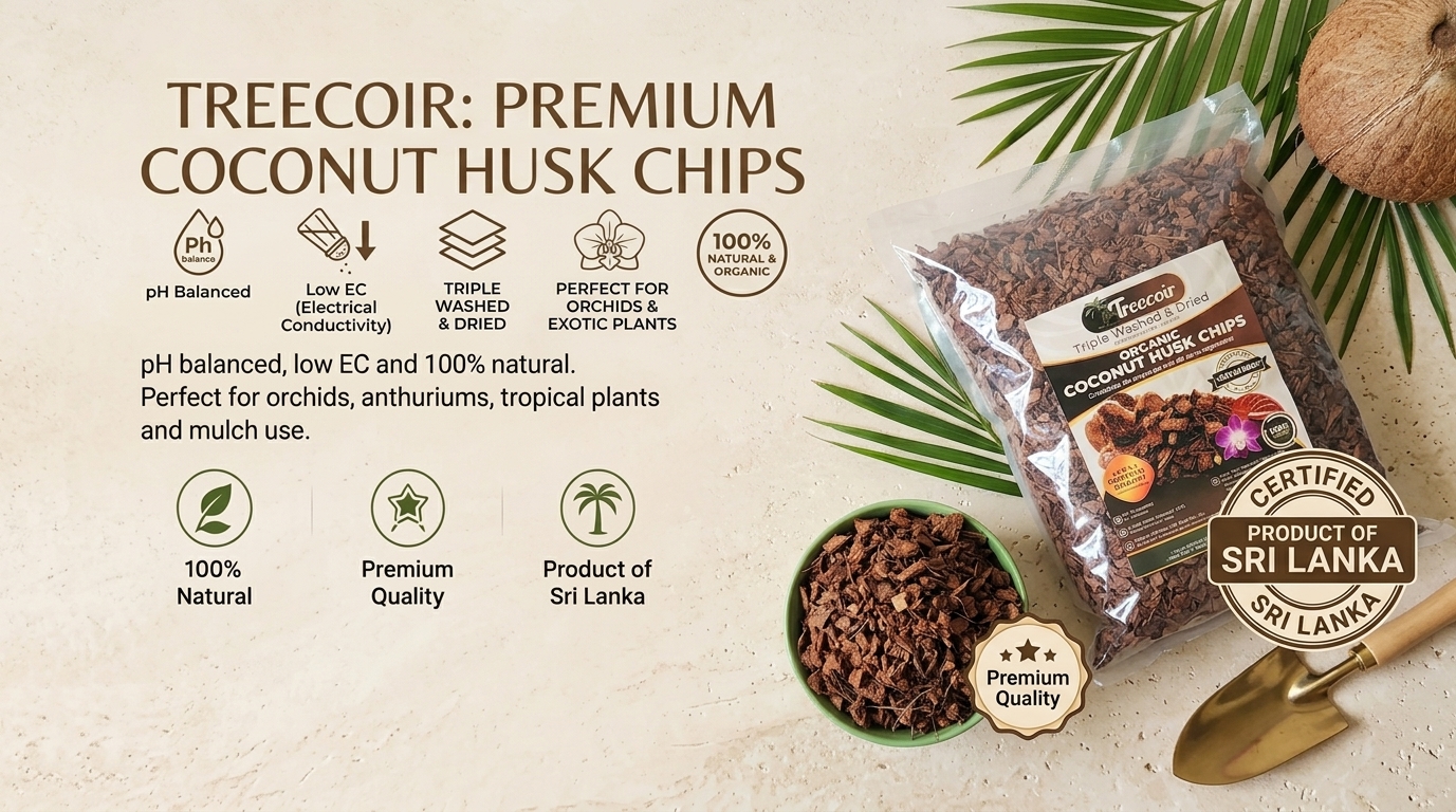 Treecoir Organic Coconut Husk Chips Banner 2